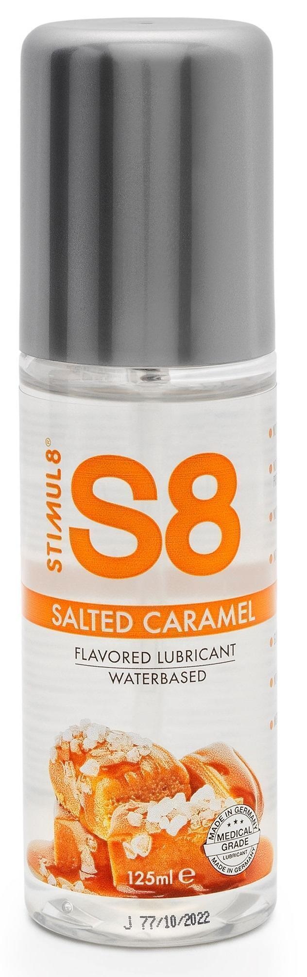 Вкусовой лубрикант Stimul8 Flavored Lube Солёная Карамель на водной основе, 125 мл