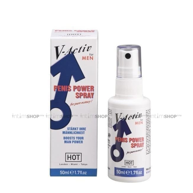 Возбуждающий спрей для мужчин Hot V-Active Penis Power Spray, 50 мл от IntimShop