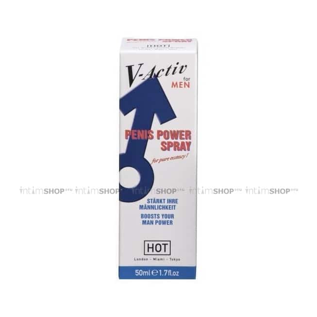 Возбуждающий спрей для мужчин Hot V-Active Penis Power Spray, 50 мл
