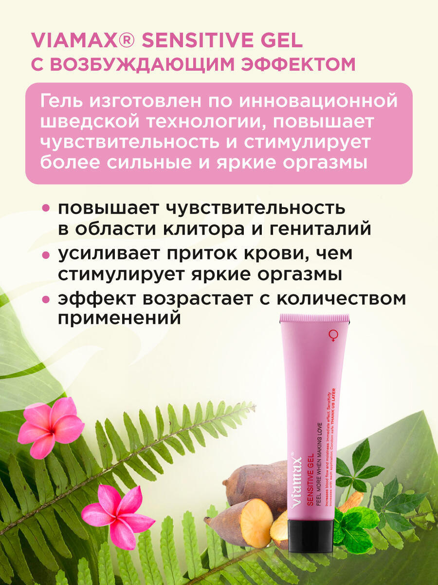 Возбуждающий гель для женщин Viamax Sensitive, 15 мл