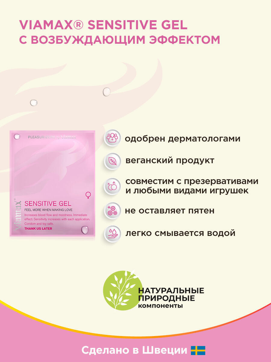 Возбуждающий гель для женщин Viamax Sensitive, 2 мл