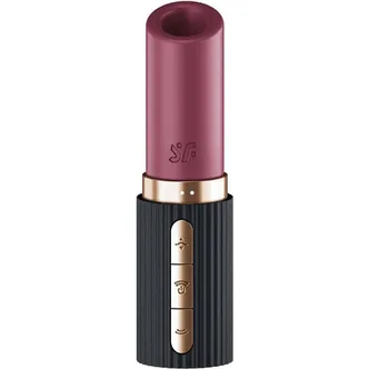 Вакуумный стимулятор клитора Satisfyer Deep Kiss, чёрно-бордовый