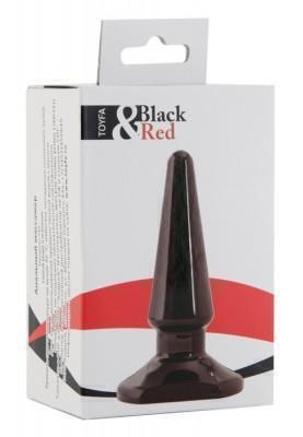 Втулка анальная Anal Plug TOYFA Black&Red черная 