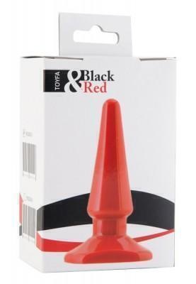 Анальная пробка Toyfa Black&Red Plug, красная