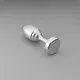 Анальная пробка Doxy Ribbed, серебристая