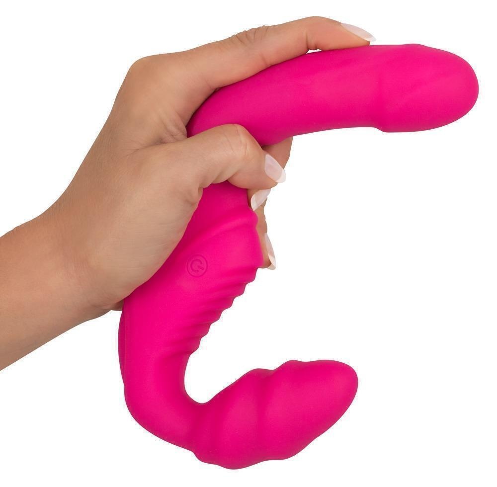 Безремновой страпон с вибрацией You2Toys Vibrating Strapless Strap-on, розовый