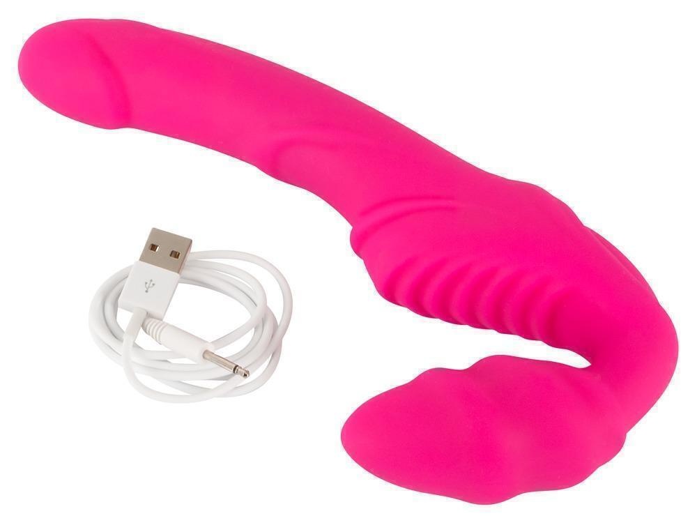 Безремновой страпон с вибрацией You2Toys Vibrating Strapless Strap-on, розовый