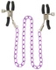 Зажимы на соски с цепью Toy Joy Nipple Chain, фиолетовый